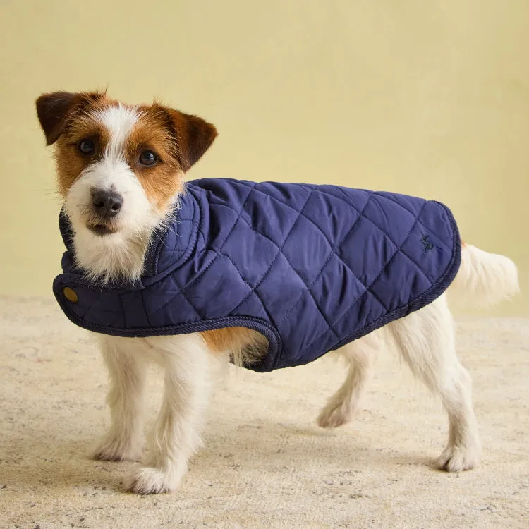 Joules Quilted Dog Coat - Navy