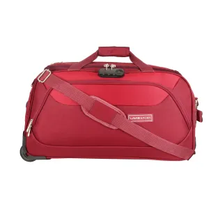 Lavie Sport 57 cms Anti-theft Voyage Wheel Duffle Bag | Trolley Bag Maroon