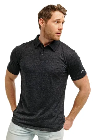 Men's Merino Polo 165 Charcoal Grey