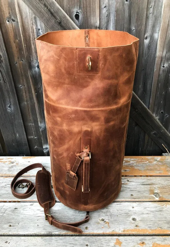 Military Leather Duffle Bag