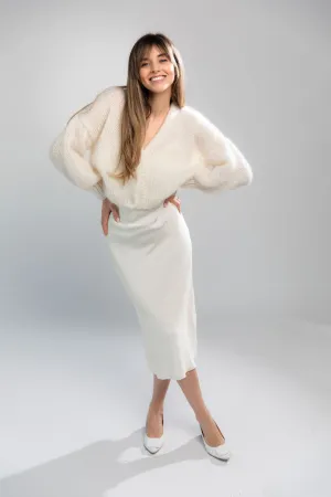 Mohair cardigan with buttons