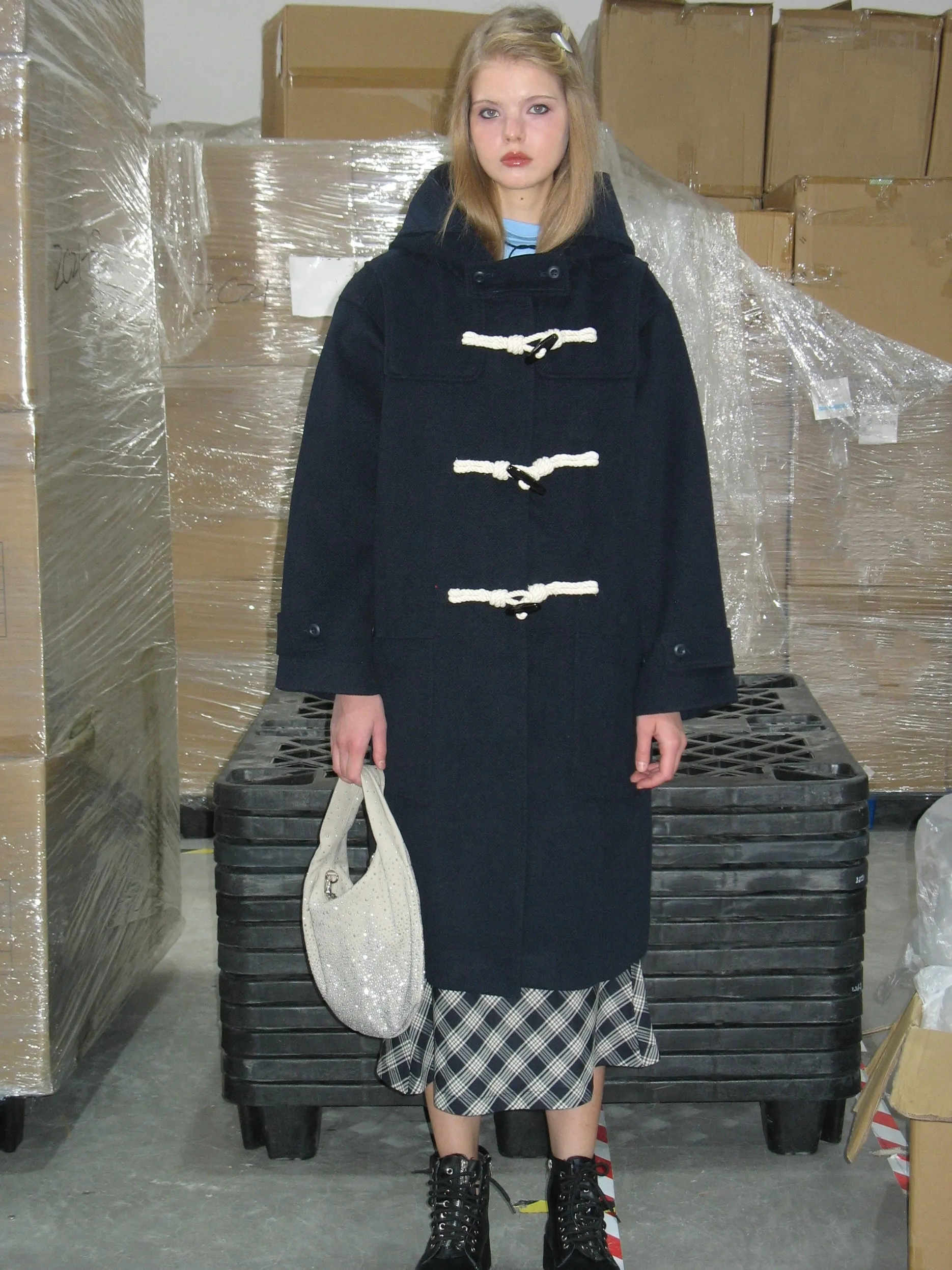 Navy Blue Duffle Coat