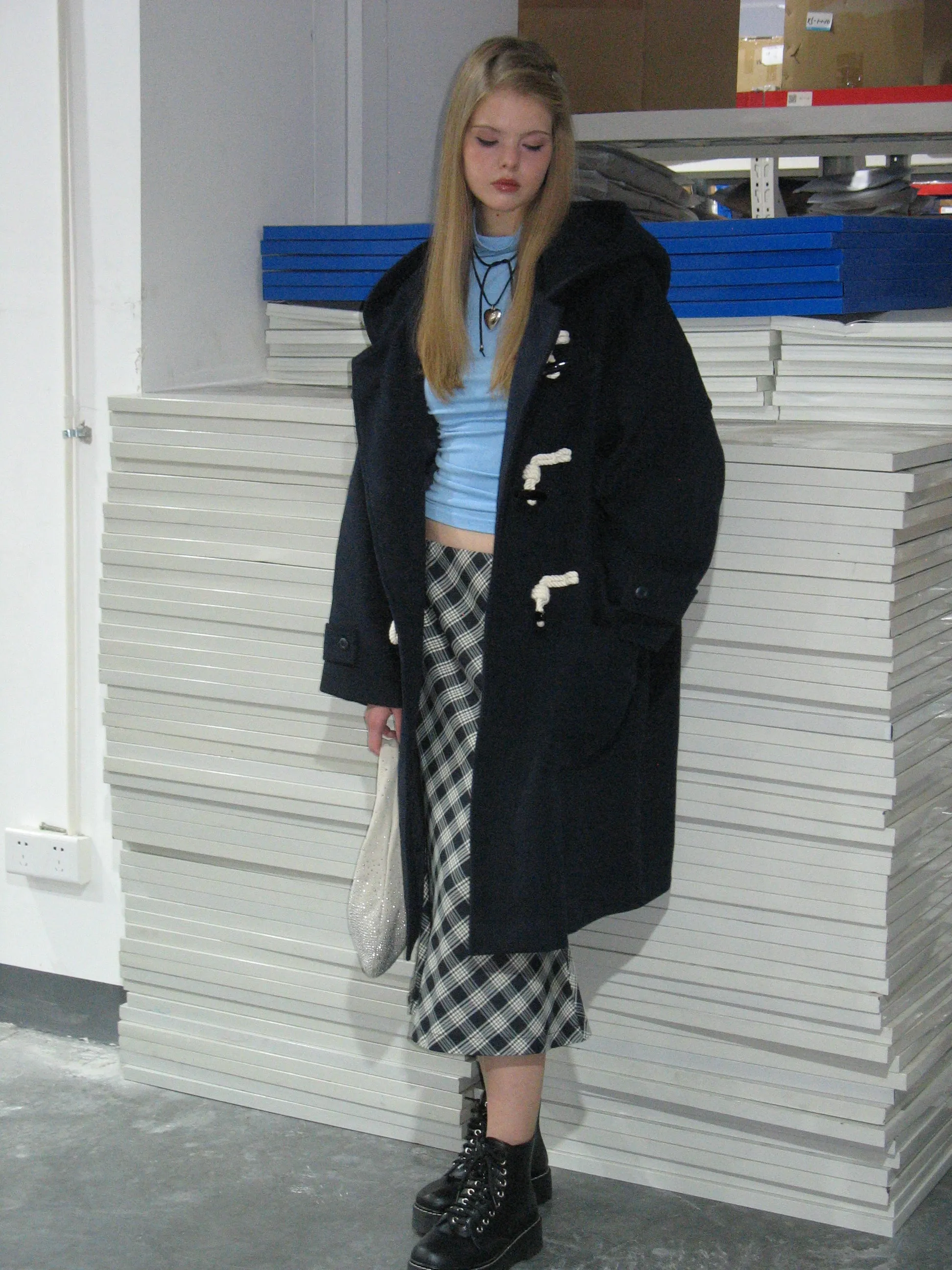 Navy Blue Duffle Coat