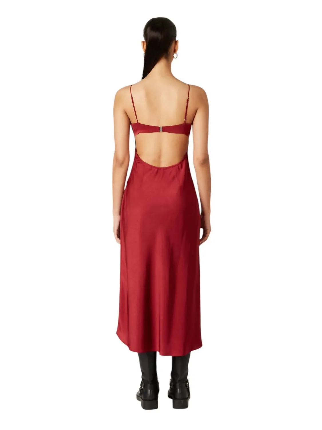 Nia - Rumble Sleeveless Satin Midi Dress