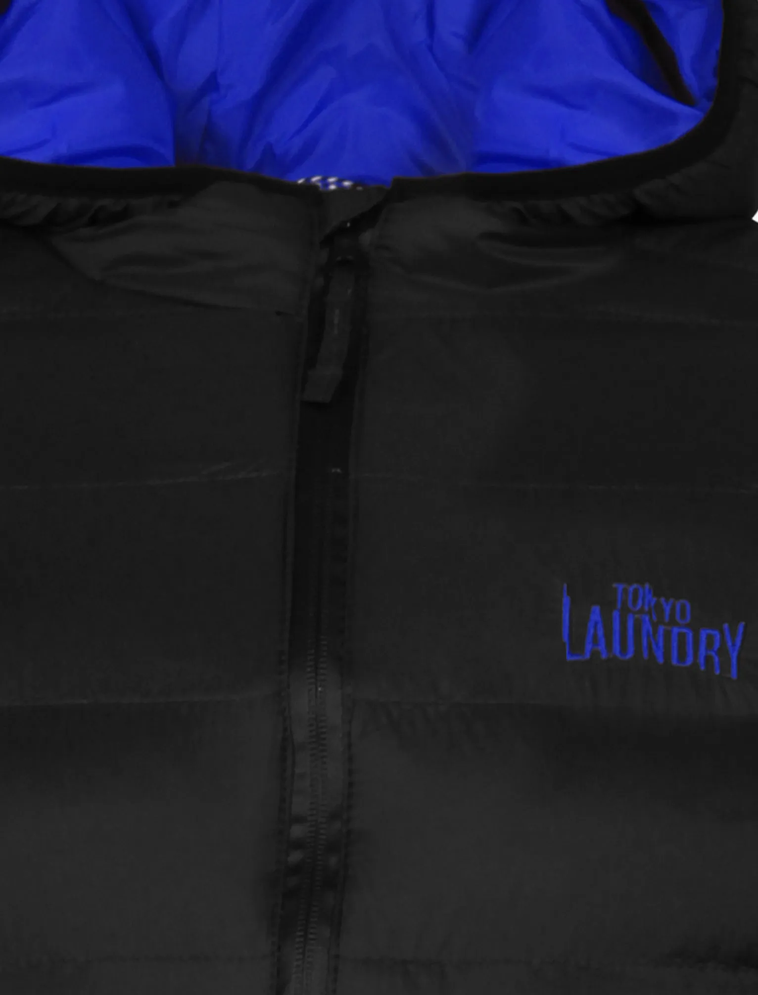 Nickleby Quilted Puffer Jacket with Hood in Black - Tokyo Laundry