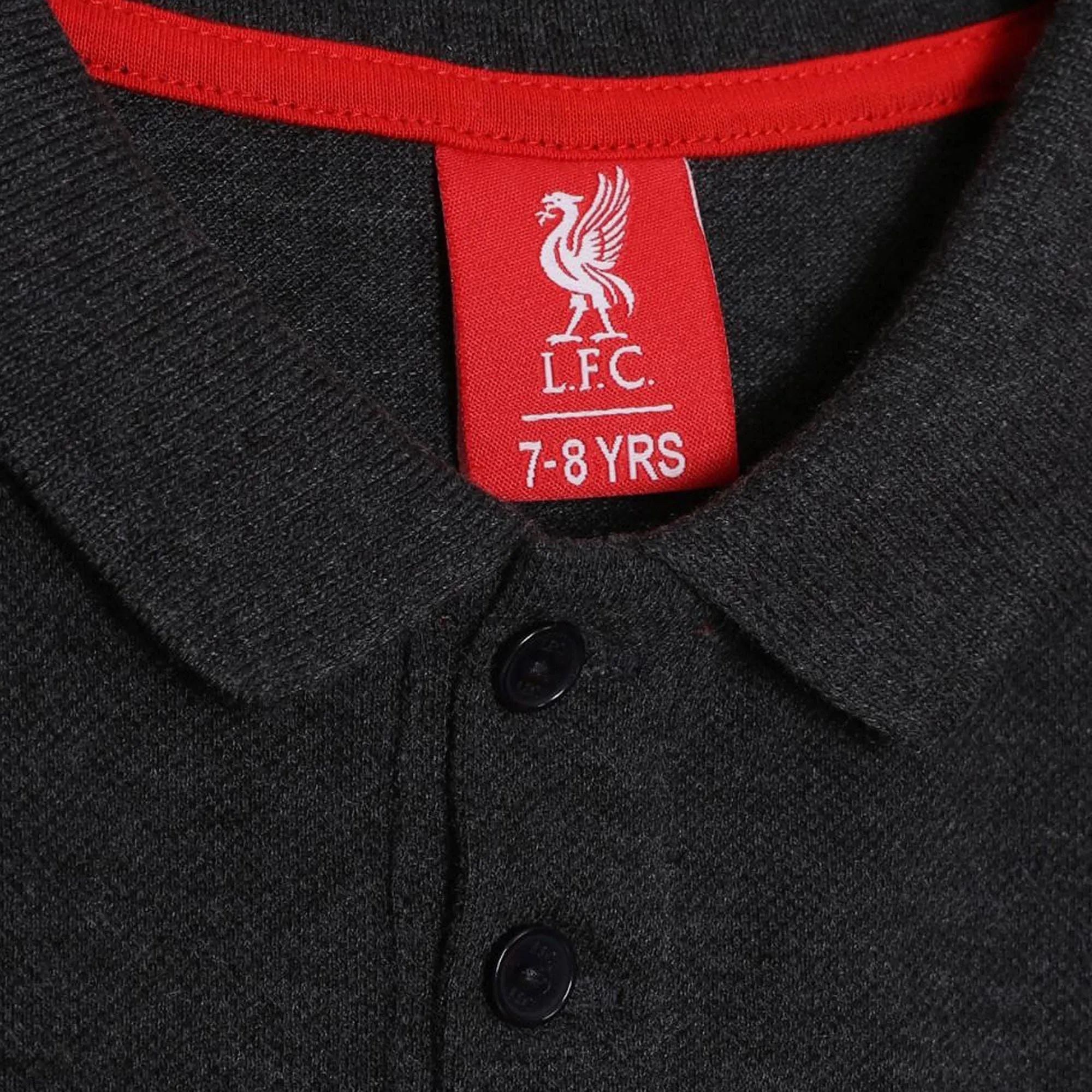 Áo Polo Bé Trai Lfc Junior Charcoal Marl - Đen