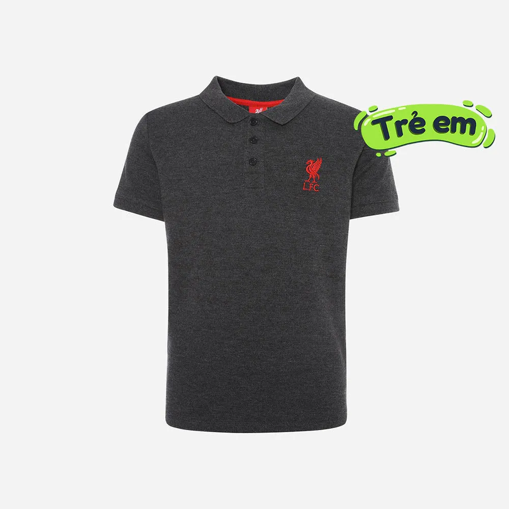 Áo Polo Bé Trai Lfc Junior Charcoal Marl - Đen