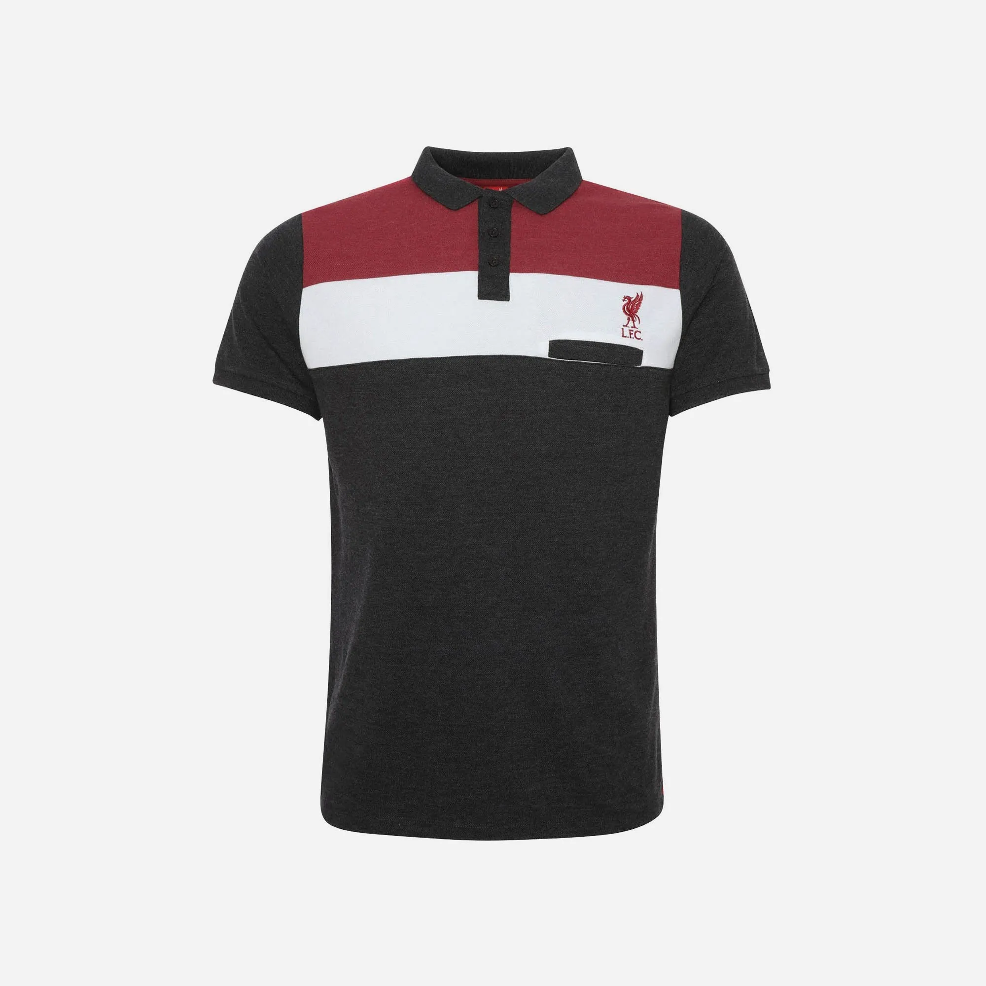 Áo Polo Nam Lfc Charcoal Marl Colour Block - Xám