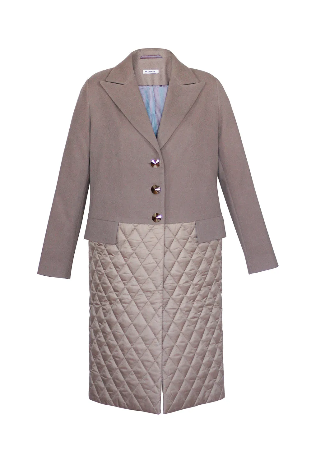Partly Quilted Classic Coat