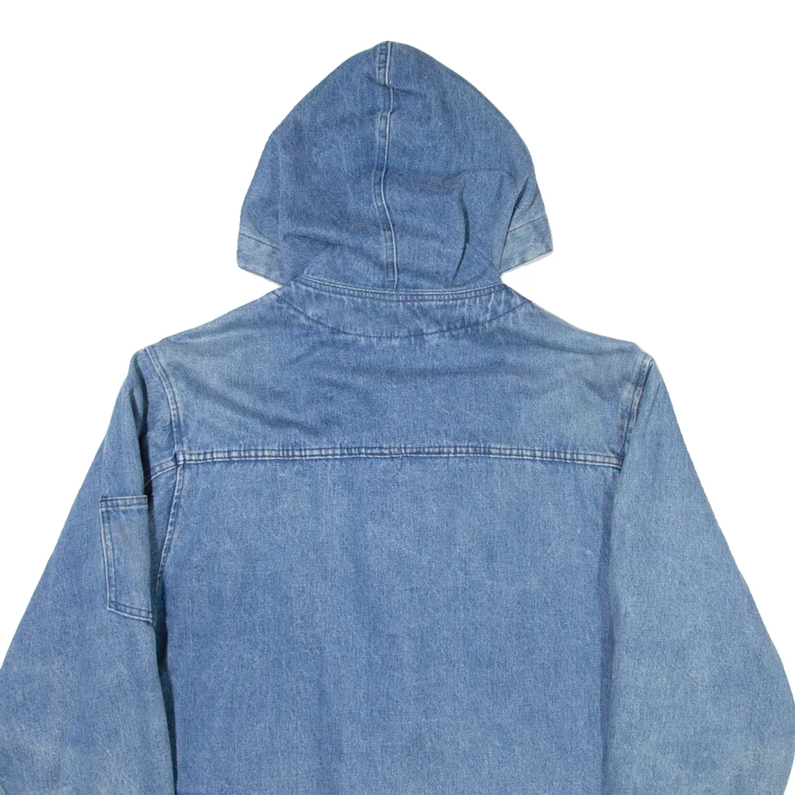 RIFLE Mens Duffle Coat Blue Hooded S