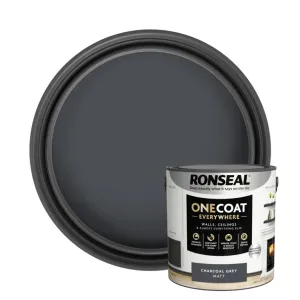 Ronseal One Coat Everywhere Matt Paint 2.5L Charcoal Grey