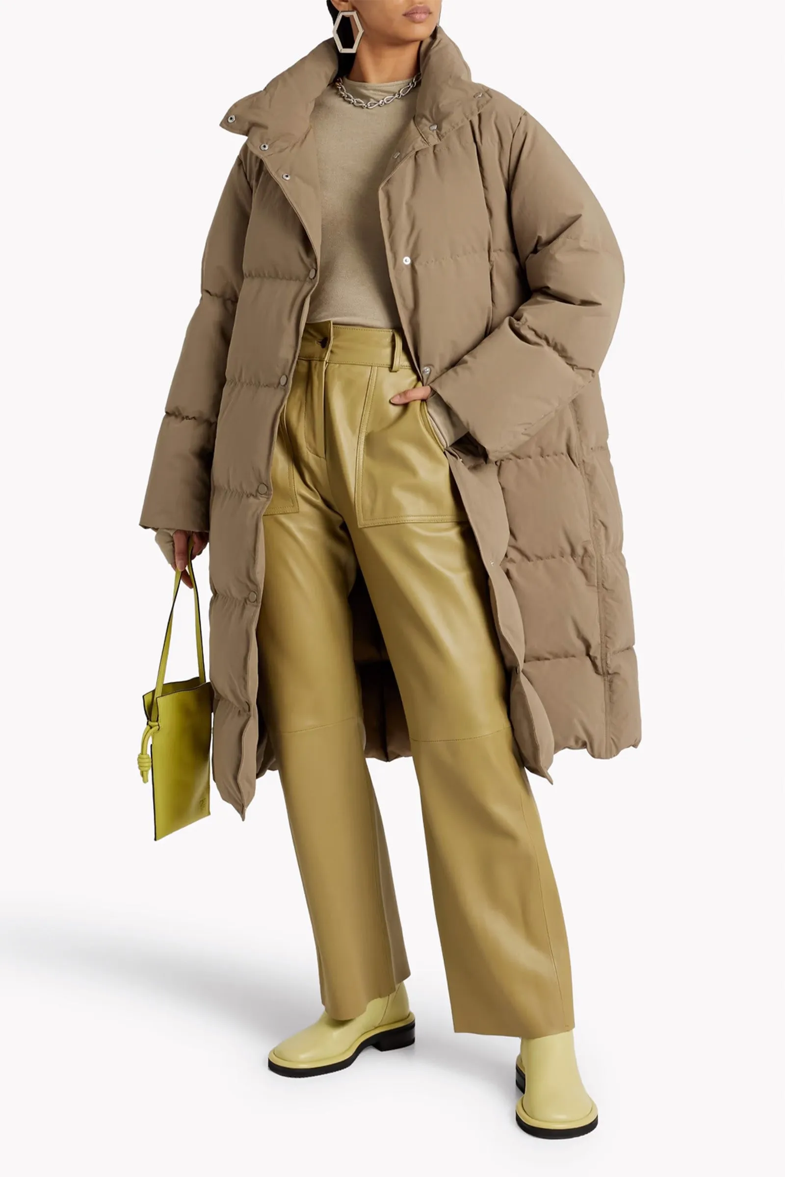 Salina Oversized Quilted Shell Down Coat
