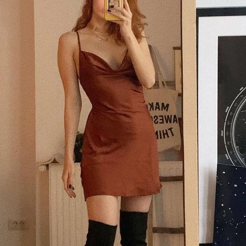 Slip Dress In Satin
