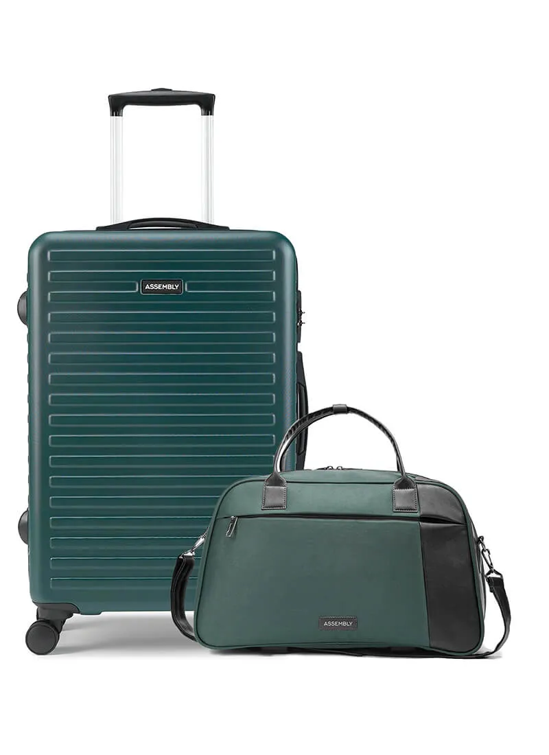 Stark Verve Combo | Green | Medium Hard Luggage with Duffle Bag