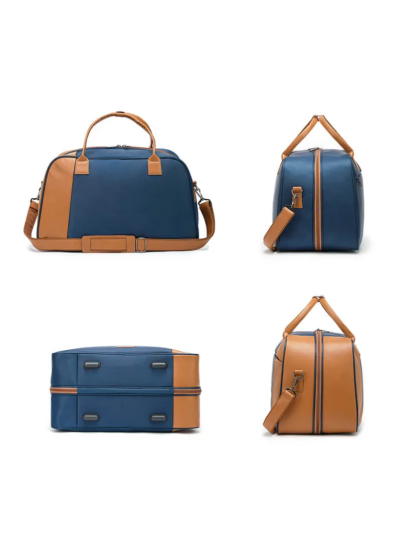 Stark Verve Combo | White/Blue | Two Tone Medium Hard Luggage with Duffle Bag