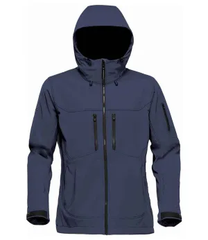 Stormtech Ladies Epsilon 2 Hooded Soft Shell Jacket | Navy/Graphite Grey