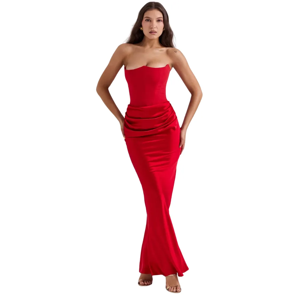 Strapless Bodycon Midi Belle Dress