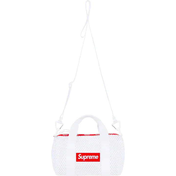 Supreme Mesh White Mini Duffle Bag