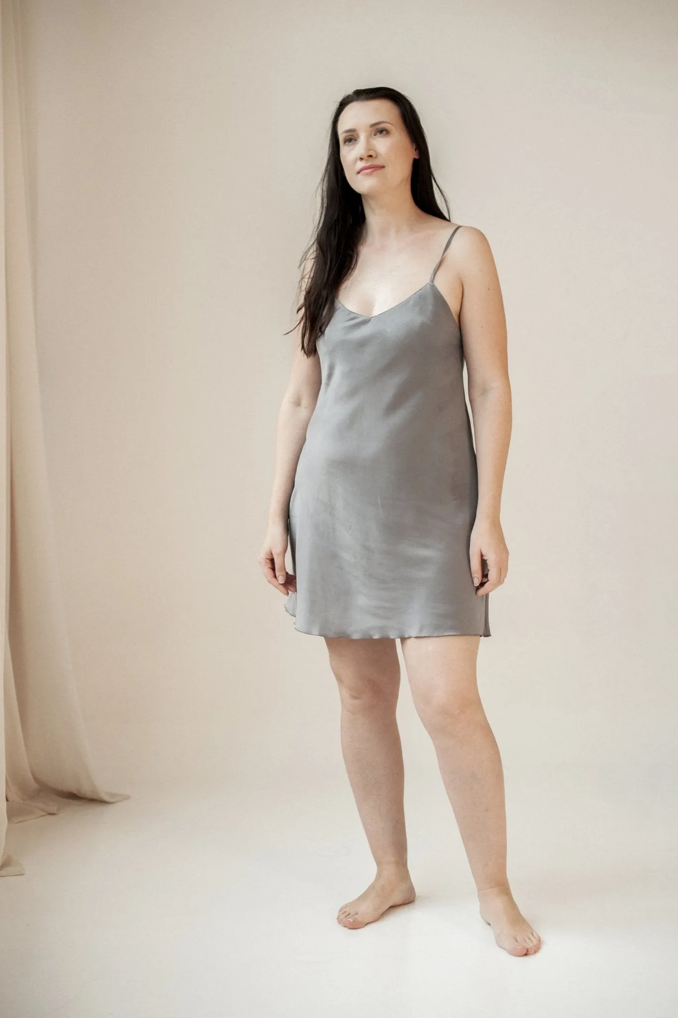 Upcycled Lavender Slip Dress