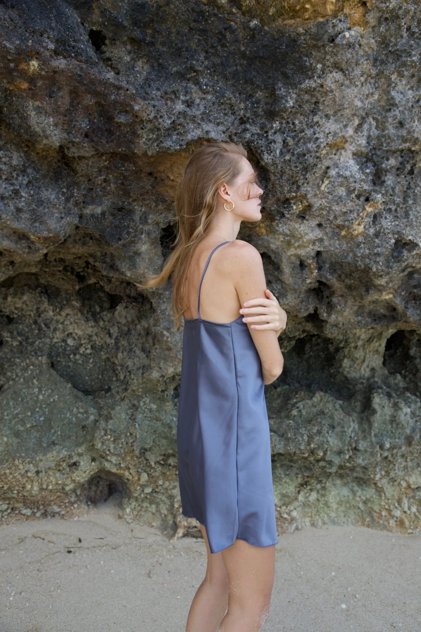 Upcycled Lavender Slip Dress