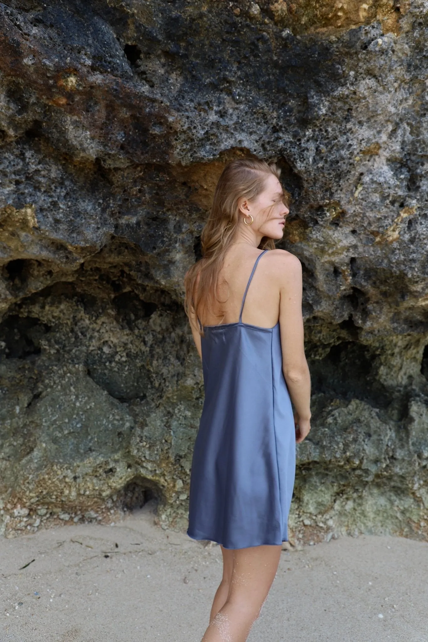 Upcycled Lavender Slip Dress