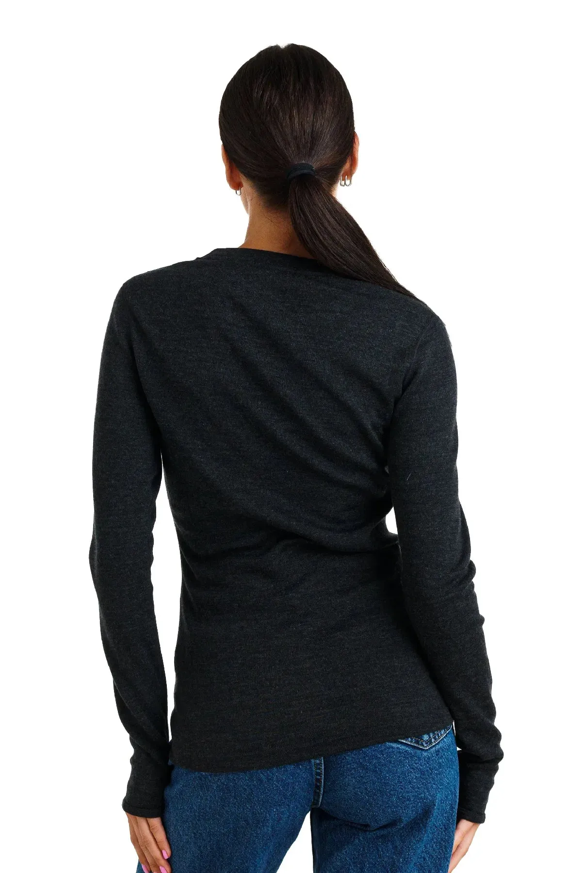 Women's Merino Long Sleeve 320 Charcoal Grey