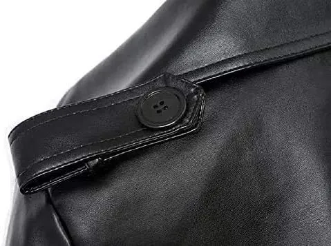Womens Miracle Genuine Lambskin Leather Long Trench Coat
